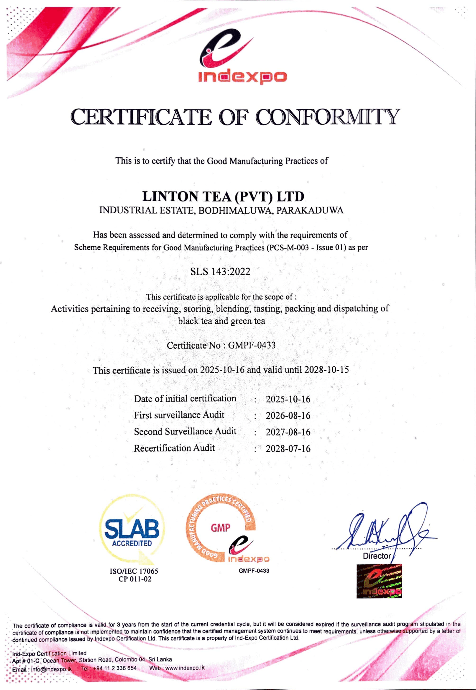 Certificate